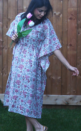 Spring bloom cotton kaftan